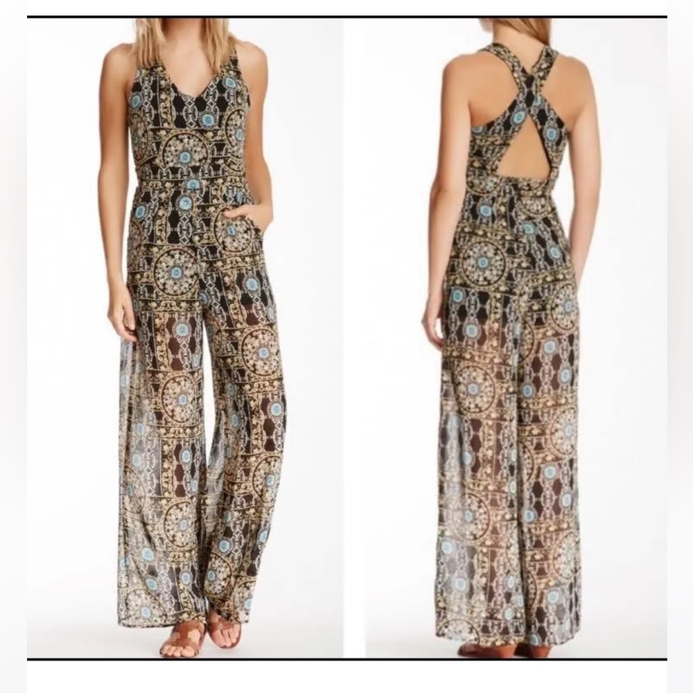 Astr One Piece Paisley Jumpsuit